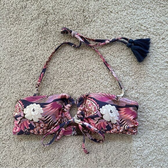 Spell & the Gypsy Free People Cloud Dancer Exclusive Bandeau Bikini top pink - Picture 4 of 8